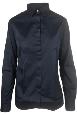 FAY Dames, Blouses & Shirts, Blauw, Maat: XS Katoen