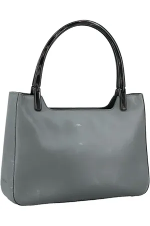 Prada Dames, Pre-owned, Grijs, Maat: ONE Size Leer
