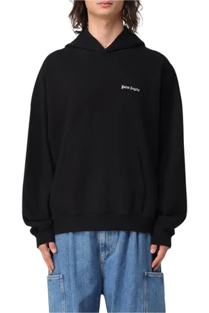 Palm Angels Heren, Sweatshirts & Hoodies, Zwart, Maat: L Katoen