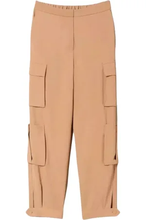 Twin-Set Dames, Broeken, Bruin, Maat: M Viscose