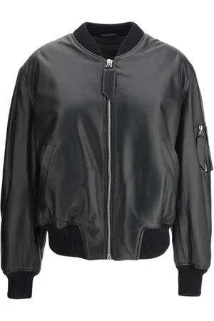 The Attico Dames, Jassen, Zwart, Maat: 2XS Leer