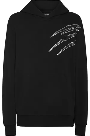 Philipp Plein Heren, Sweatshirts & Hoodies, Zwart, Maat: XL Katoen