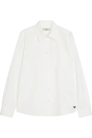 Max Mara Dames, Blouses & Shirts, Wit, Maat: L Katoen
