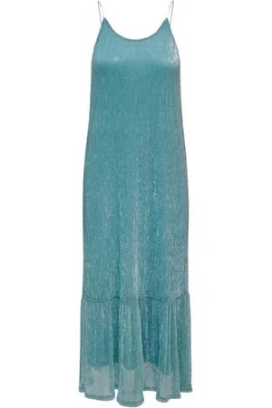 ONLY Dames, Jurken, Blauw, Maat: L Poliester