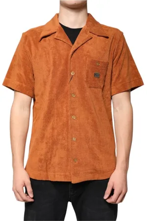 Dolce & Gabbana Heren, Overhemden, Bruin, Maat: M Katoen