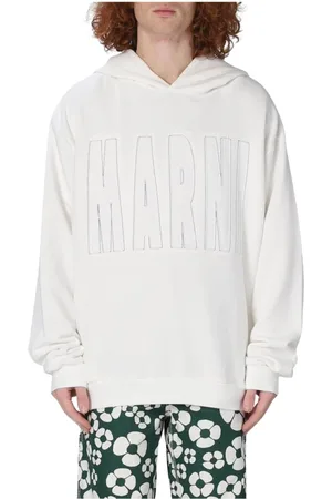 Marni Heren, Sweatshirts & Hoodies, Wit, Maat: L Katoen