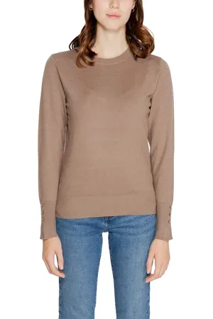 JACQUELINE DE YONG Dames, Truien, Bruin, Maat: 2XL Nylon