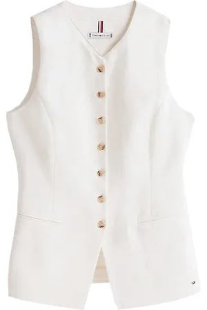 Tommy Hilfiger Dames, Jassen, Wit, Maat: S Linnen