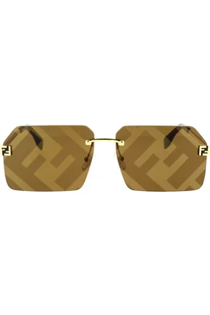 Fendi Unisex, Accessoires, Geel, Maat: 59 MM