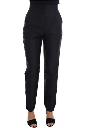 Dolce & Gabbana Dames, Broeken, Zwart, Maat: XS Brokaat