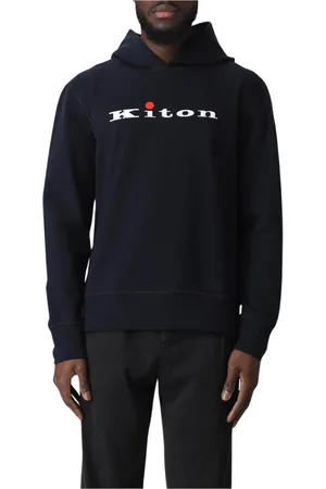 Kiton Heren, Sweatshirts & Hoodies, Blauw, Maat: L Katoen