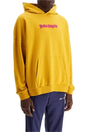 Palm Angels Heren, Sweatshirts & Hoodies, Geel, Maat: L Katoen