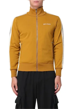 Palm Angels Heren, Sweatshirts & Hoodies, Geel, Maat: XL Katoen