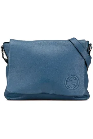 Gucci Dames, Pre-owned, Blauw, Maat: ONE Size Leer