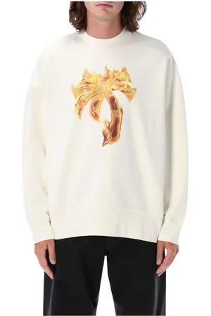 Palm Angels Heren, Sweatshirts & Hoodies, Wit, Maat: XL Lame