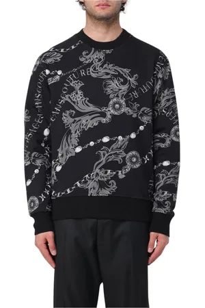 VERSACE Heren, Sweatshirts & Hoodies, Zwart, Maat: L Katoen