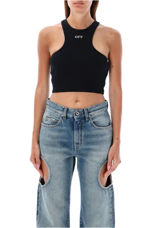 OFF-WHITE Dames, Tops, Zwart, Maat: M