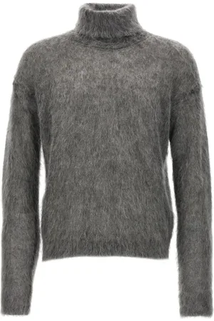 Saint Laurent Heren, Truien, Grijs, Maat: S Wol