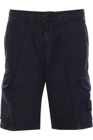 Stone Island Heren, Korte broeken, Blauw, Maat: W33 Linnen