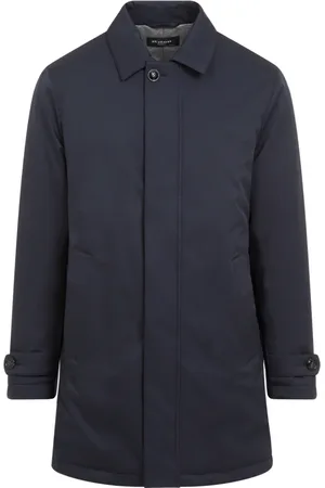 Kiton Heren, Mantels, Blauw, Maat: M Poliester