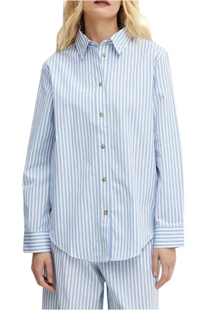 Max Mara Dames, Blouses & Shirts, Blauw, Maat: XS Katoen