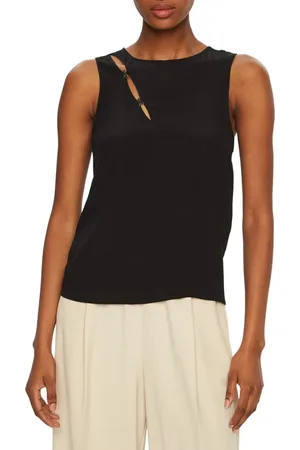 Patrizia Pepe Dames, Tops, Zwart, Maat: XS Viscose