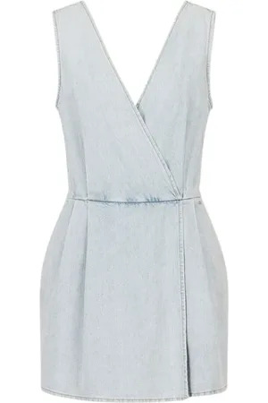 Armani Exchange Dames, Jurken, Blauw, Maat: XS Denim