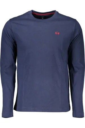La Martina Heren, Truien, Blauw, Maat: 2XL Katoen