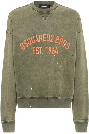 Dsquared2 Heren, Sweatshirts & Hoodies, Groen, Maat: S Katoen