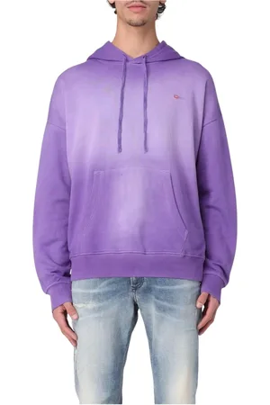 Diesel Heren, Sweatshirts & Hoodies, Paars, Maat: M Katoen