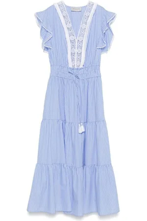 ERMANNO SCERVINO Dames, Jurken, Blauw, Maat: XS Katoen