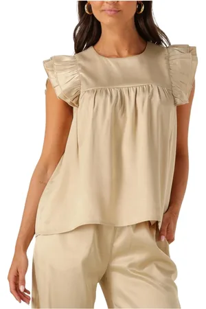 Studio Amaya Dames, Blouses & Shirts, , Maat: L Linnen