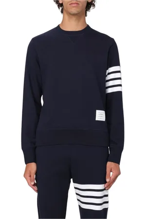 Thom Browne Heren, Sweatshirts & Hoodies, Blauw, Maat: M Katoen