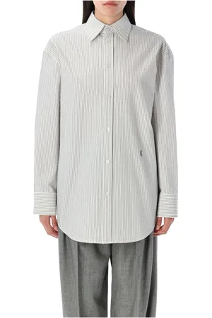 Saint Laurent Dames, Blouses & Shirts, Wit, Maat: 2XS Katoen