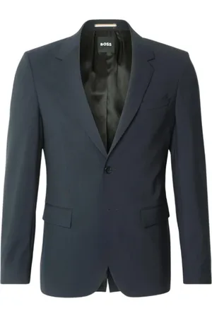 HUGO BOSS Heren, Jassen, Blauw, Maat: 2XL Wol