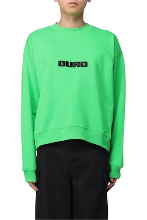Msgm Heren, Sweatshirts & Hoodies, Groen, Maat: XL Katoen