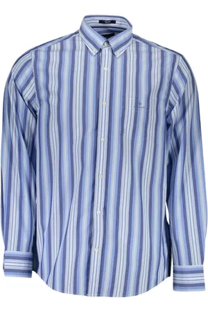 GANT Heren, Overhemden, Blauw, Maat: M Katoen