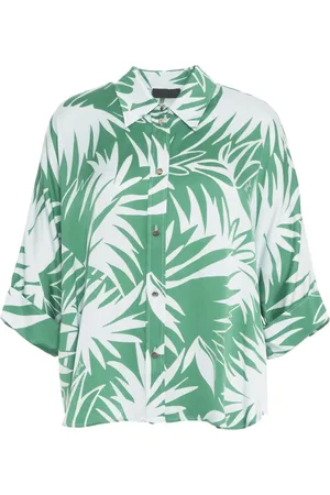 Liu Jo Dames, Blouses & Shirts, Groen, Maat: XL Satijn