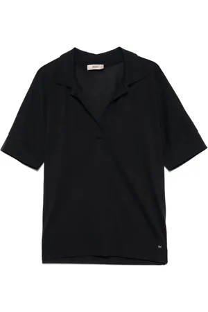 HERNO Dames, Tops, Blauw, Maat: S Katoen