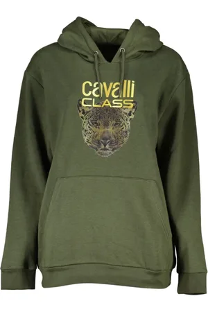 Roberto Cavalli Dames, Sweatshirts & Hoodies, Groen, Maat: L Katoen