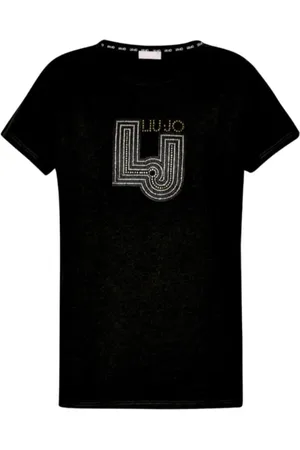 Liu Jo Dames, Tops, Zwart, Maat: 2XS Katoen