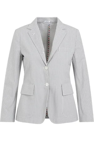 Thom Browne Dames, Jassen, Grijs, Maat: 2XS Katoen