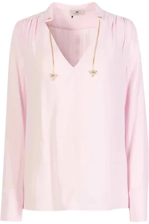 Elisabetta Franchi Dames, Blouses & Shirts, Roze, Maat: XS Viscose
