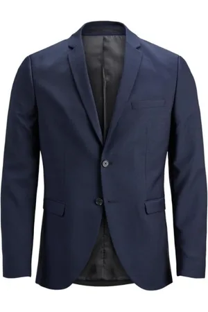 JACK & JONES Heren, Pakken, Blauw, Maat: L Poliester