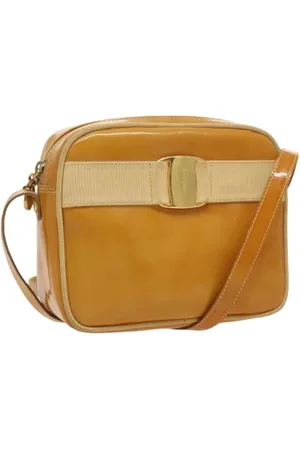 Salvatore Ferragamo Dames, Pre-owned, , Maat: ONE Size Leer