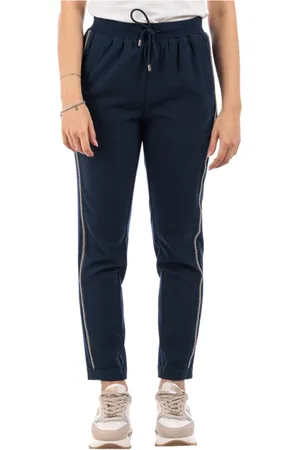 Liu Jo Dames, Broeken, Blauw, Maat: 2XS Poliester