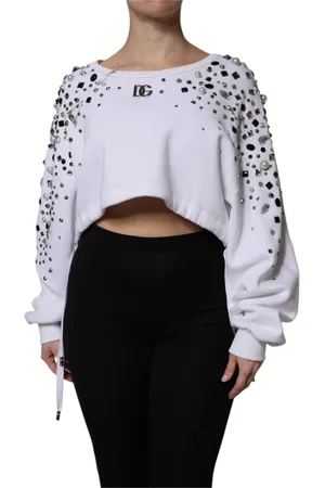 Dolce & Gabbana Dames, Sweatshirts & Hoodies, Wit, Maat: XS Katoen