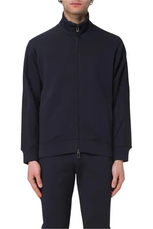 Emporio Armani Heren, Sweatshirts & Hoodies, Blauw, Maat: S Katoen