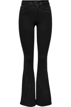 ONLY Dames, Jeans, Zwart, Maat: M L32 Katoen