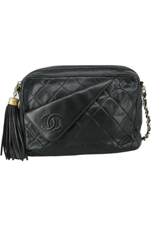 CHANEL Dames, Pre-owned, Zwart, Maat: ONE Size Leer